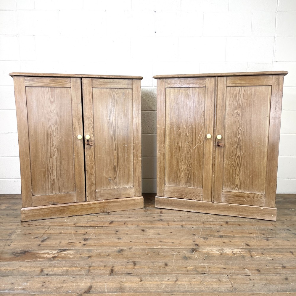 Pair of Rustic Antique Pine Cupboards