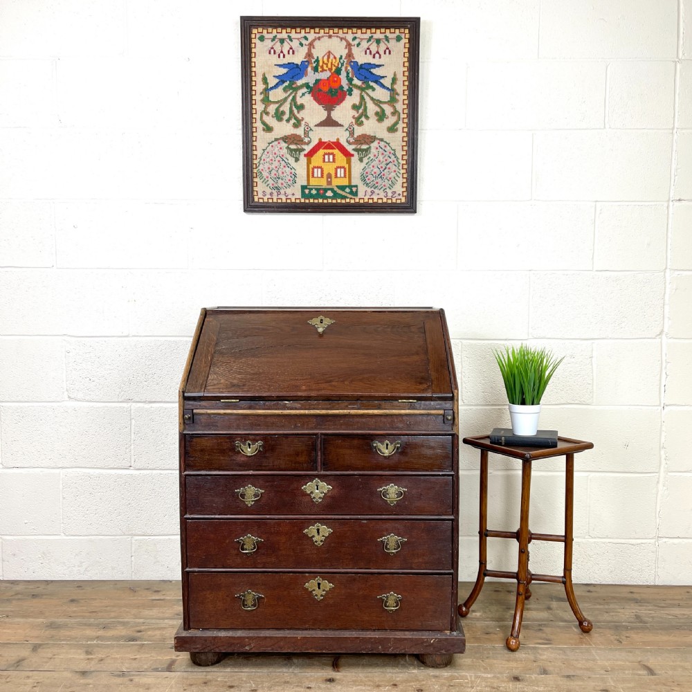 Small 18th Century Antique Oak Bureau View II