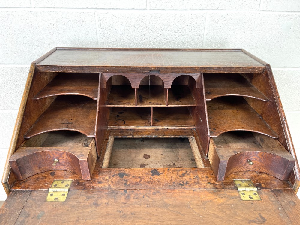 Small 18th Century Antique Oak Bureau View V
