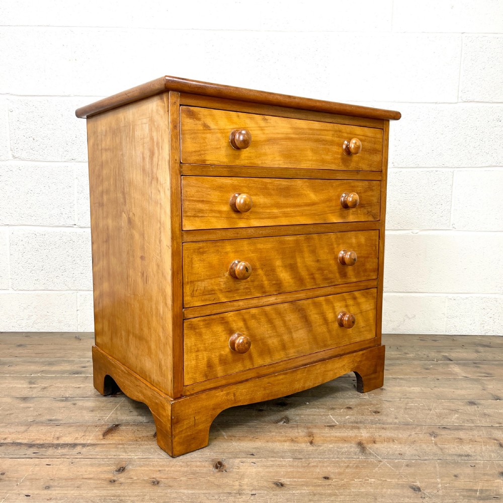 Antique Satin Birch Chest of Drawers