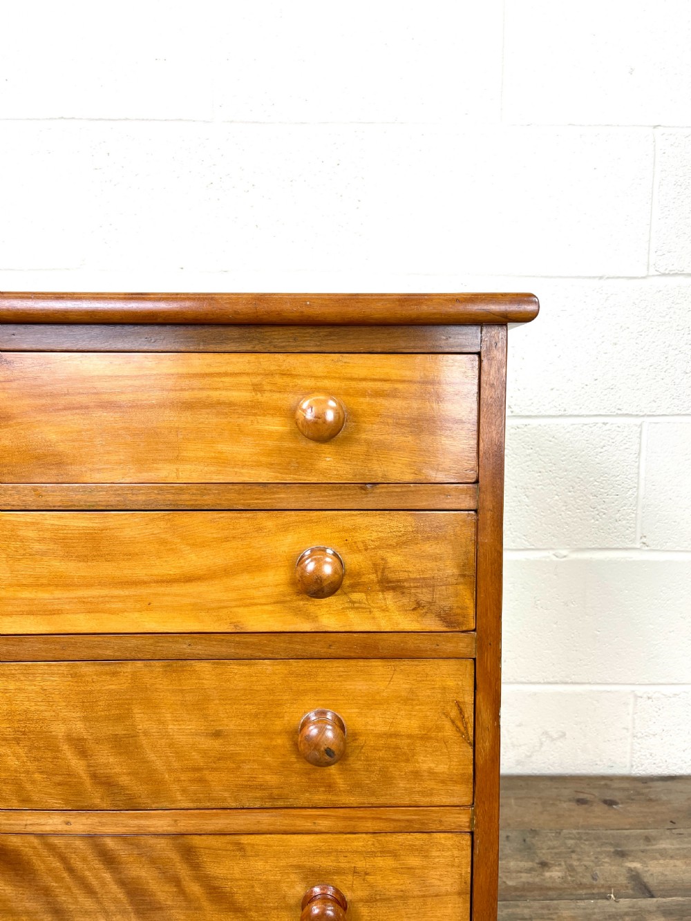 Antique Satin Birch Chest of Drawers View V