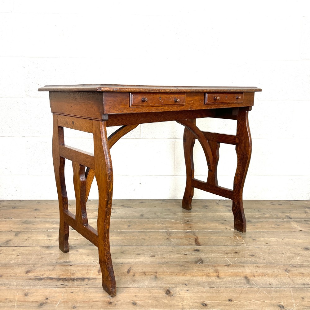 Antique Oak Writing Table  View III