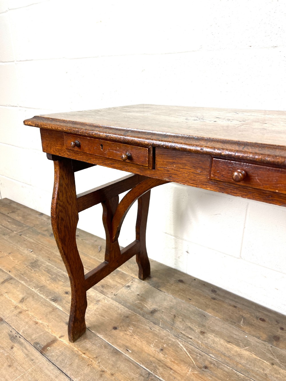 Antique Oak Writing Table  View V