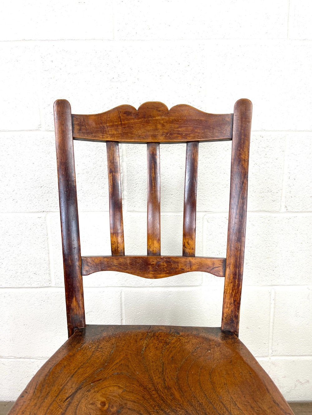 Set of Eight Antique Kitchen Chairs View VI