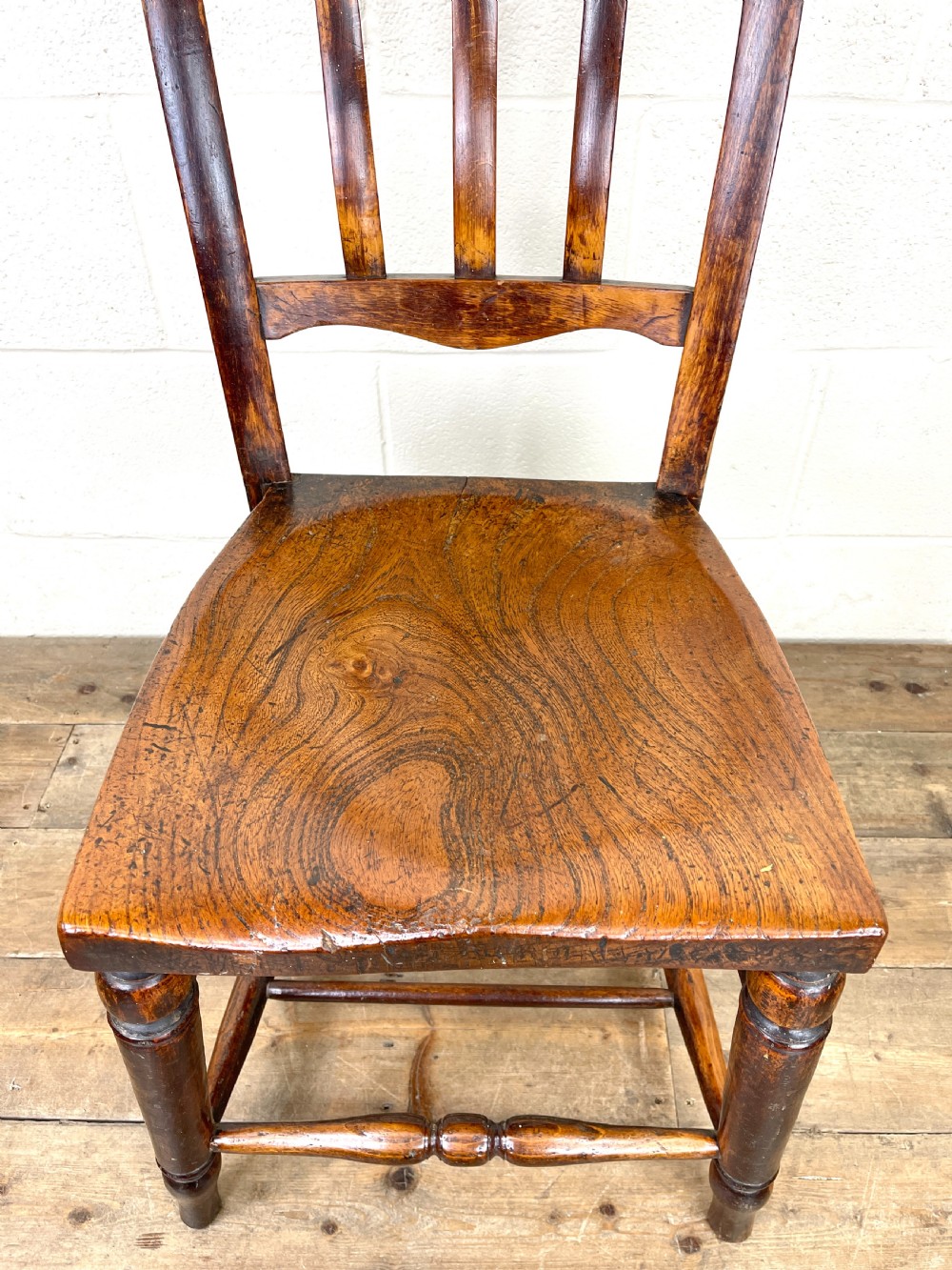 Set of Eight Antique Kitchen Chairs View VII