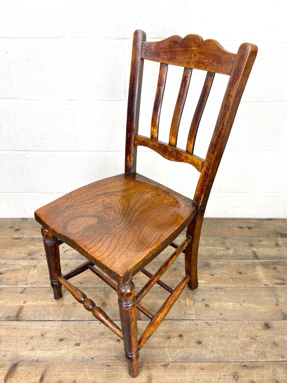 Set of Eight Antique Kitchen Chairs View IX