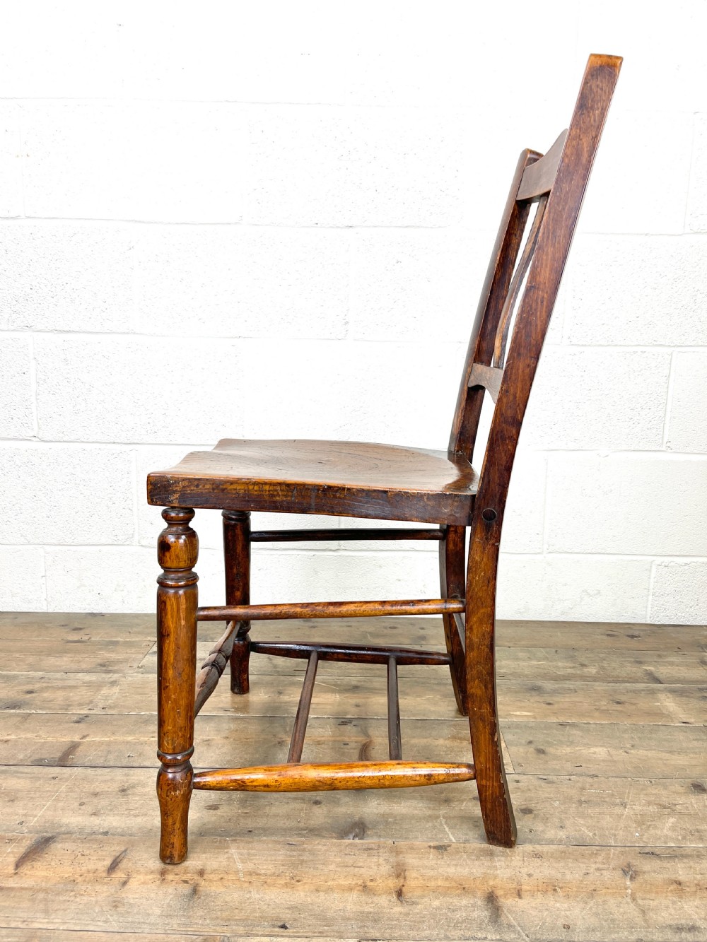 Set of Eight Antique Kitchen Chairs View X