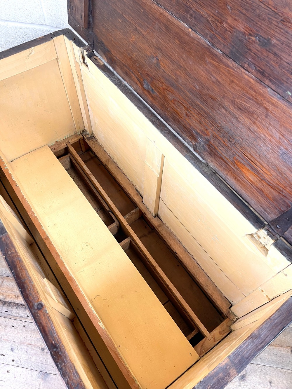 Small Antique Georgian Pine Blanket Box View IX
