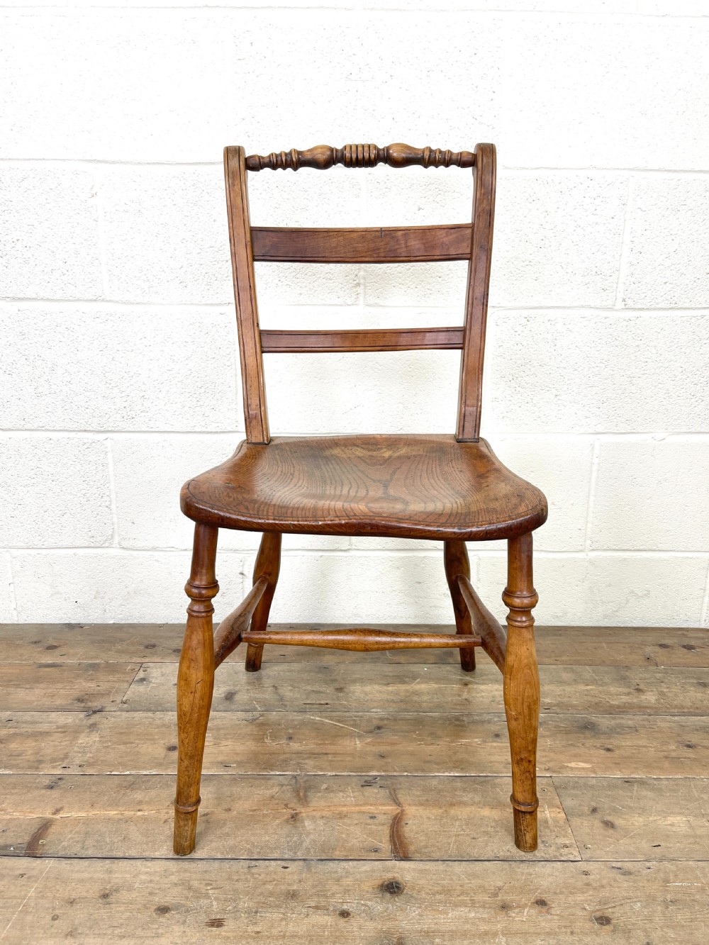 Set of Three Antique Elm Chairs View IV