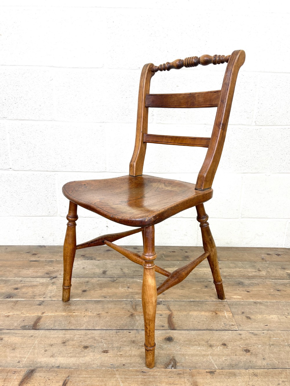 Set of Three Antique Elm Chairs View VIII