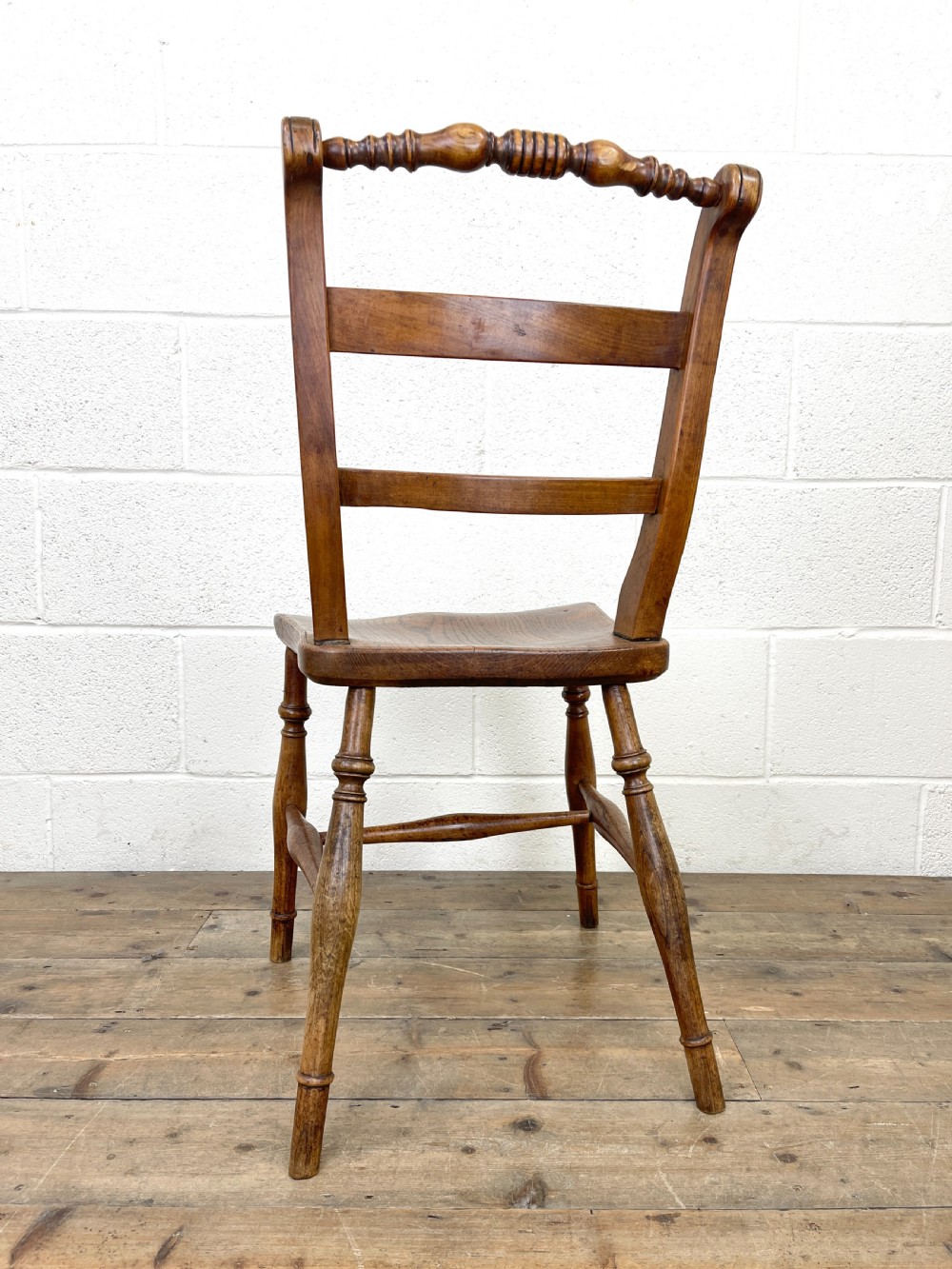 Set of Three Antique Elm Chairs View X