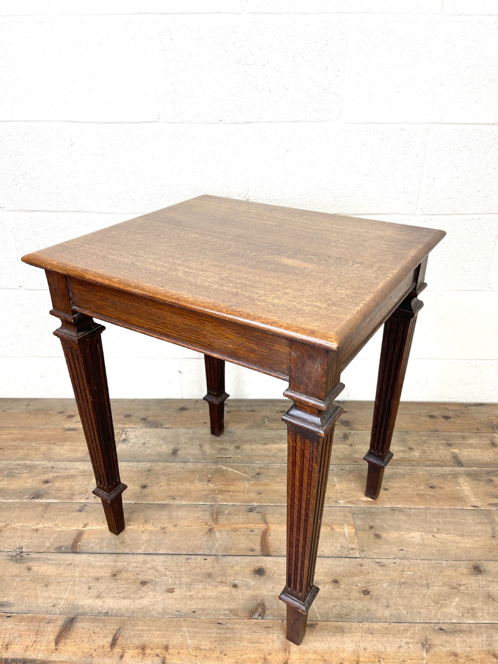 Vintage Oak Lamp Table View IV