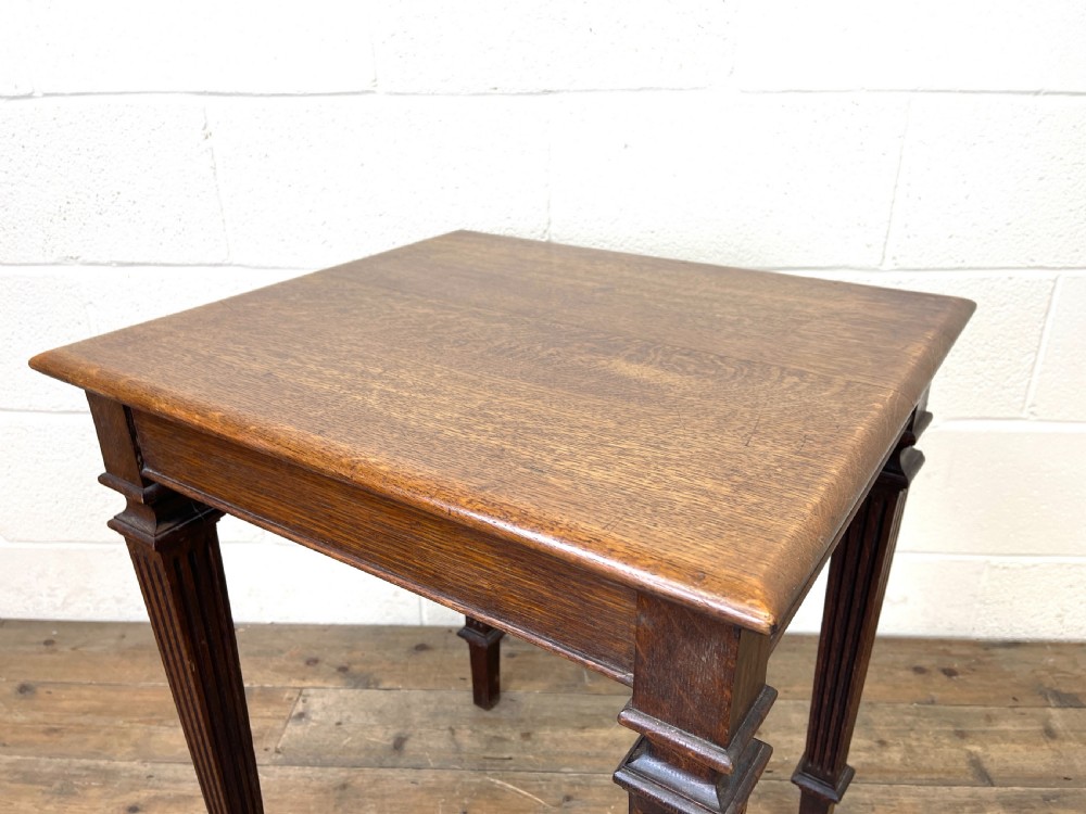 Vintage Oak Lamp Table View V