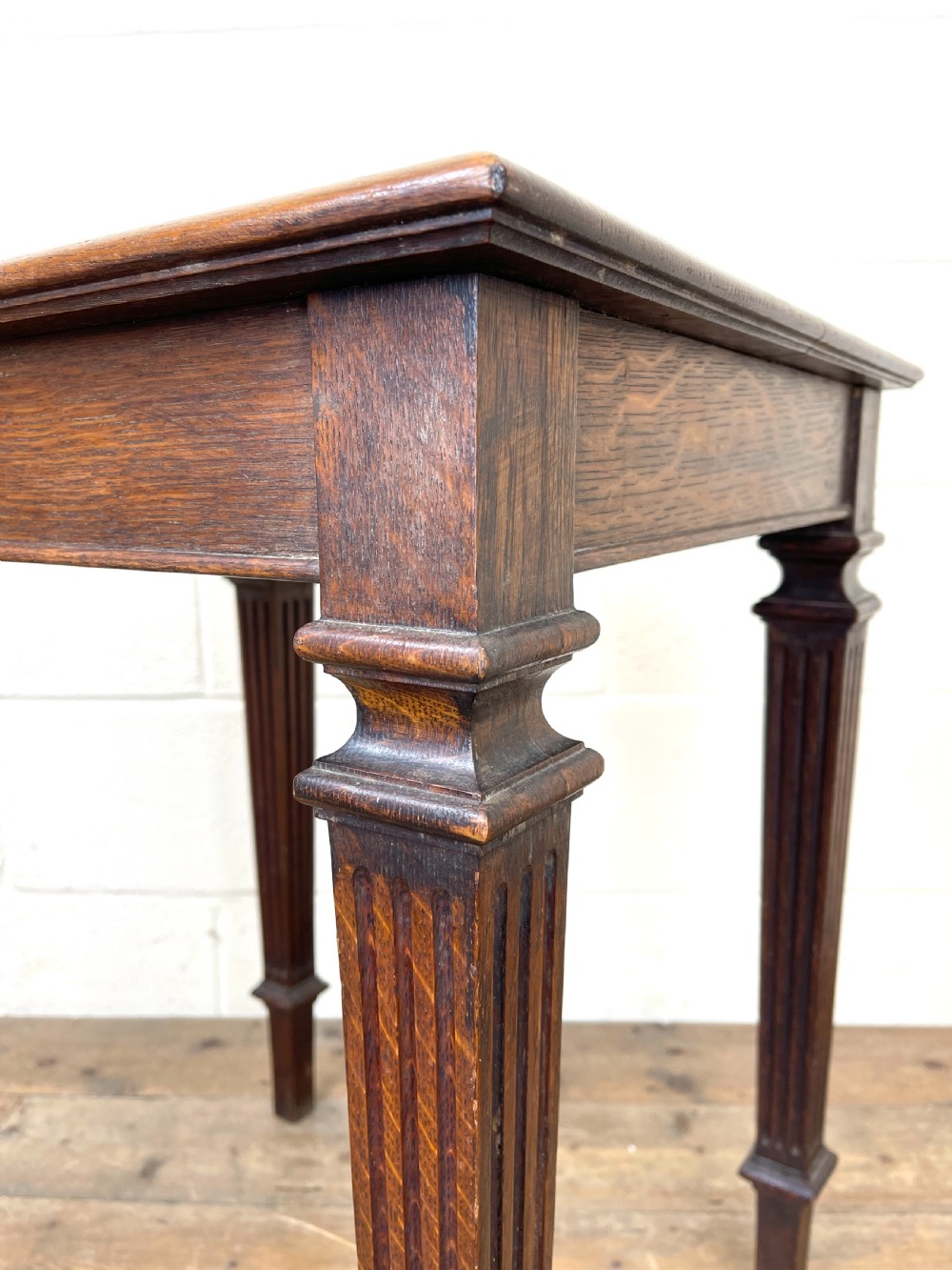 Vintage Oak Lamp Table View VI