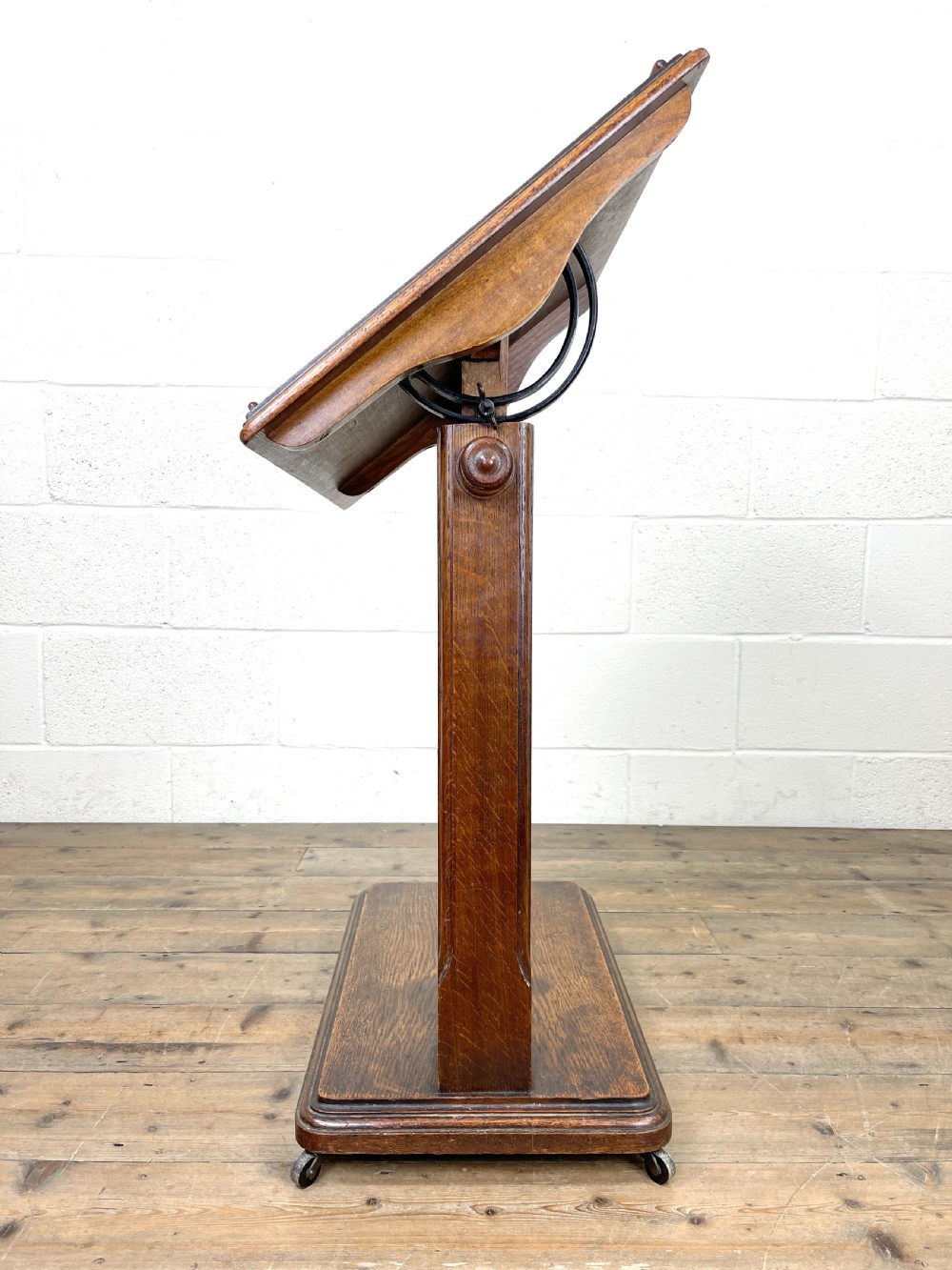 Antique Oak Reading Table or Stand View VI