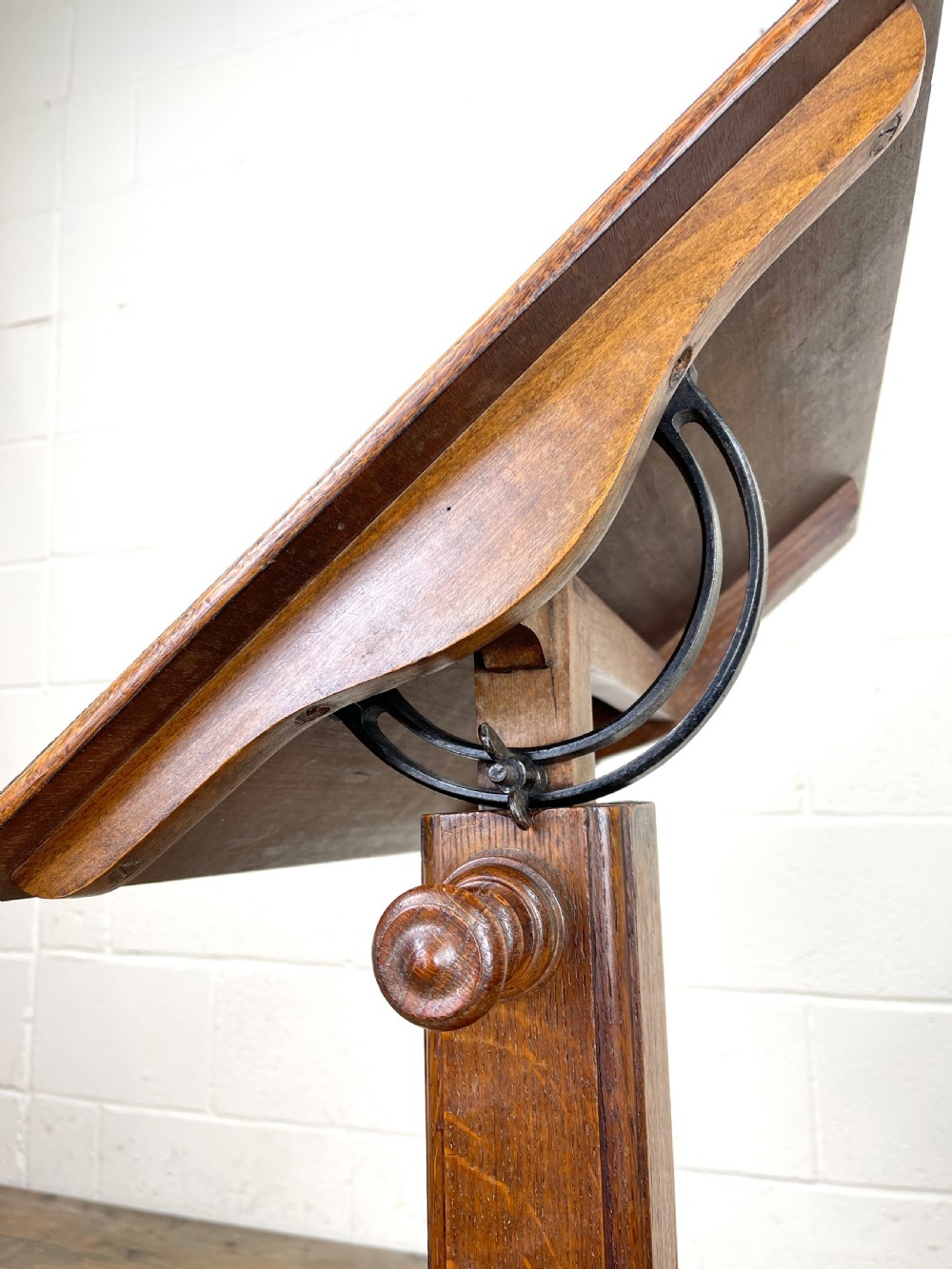 Antique Oak Reading Table or Stand View VII