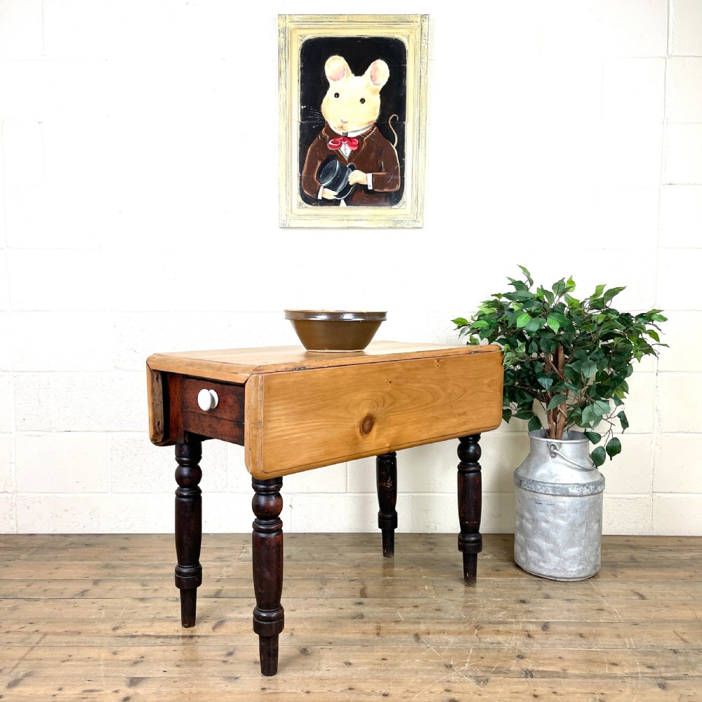 Antique Pine Drop Leaf Table View II