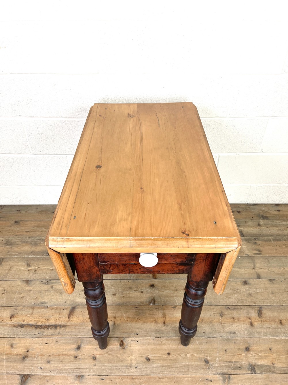 Antique Pine Drop Leaf Table View IV