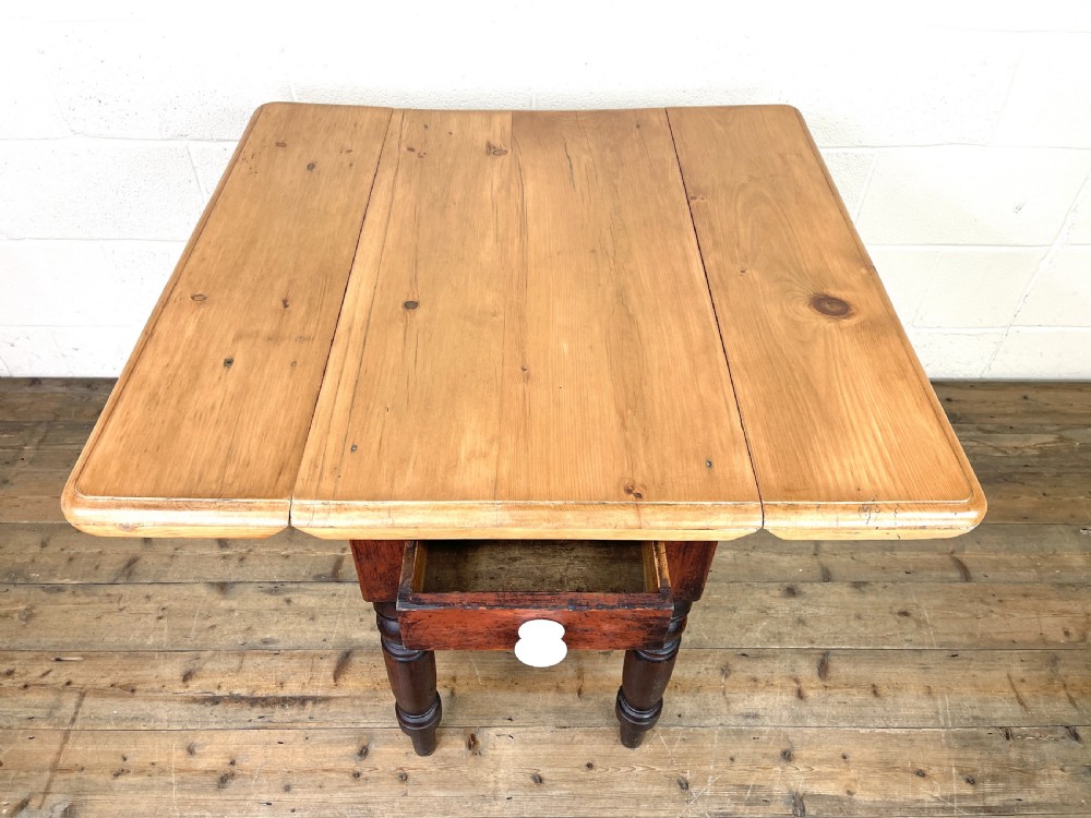 Antique Pine Drop Leaf Table View V
