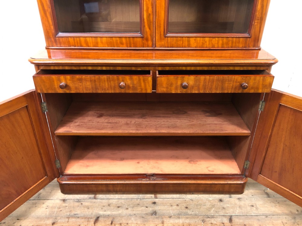 ANTIQUE MAHOGANY TWO STAGE BOOKCASE View V
