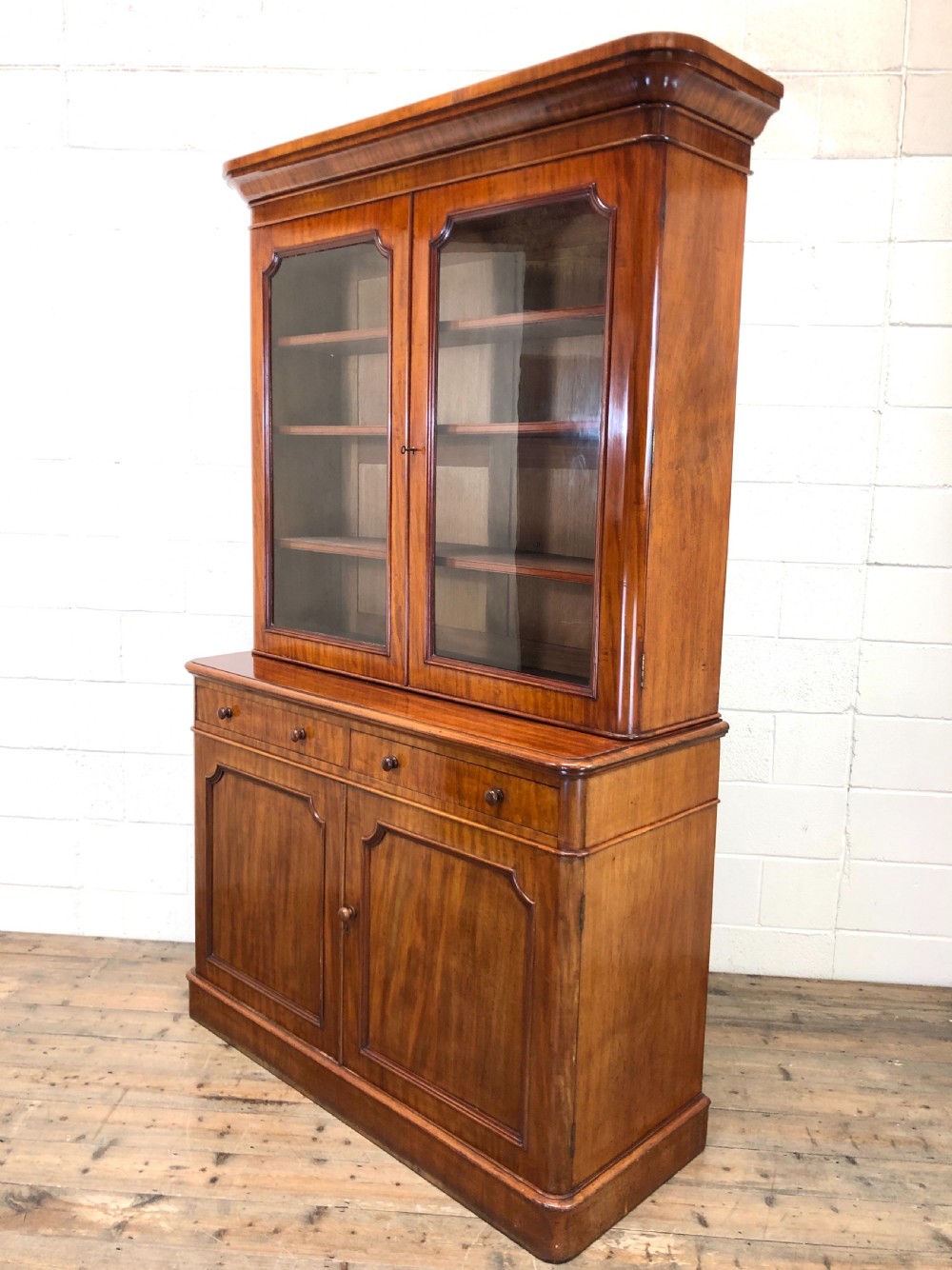 ANTIQUE MAHOGANY TWO STAGE BOOKCASE View IX
