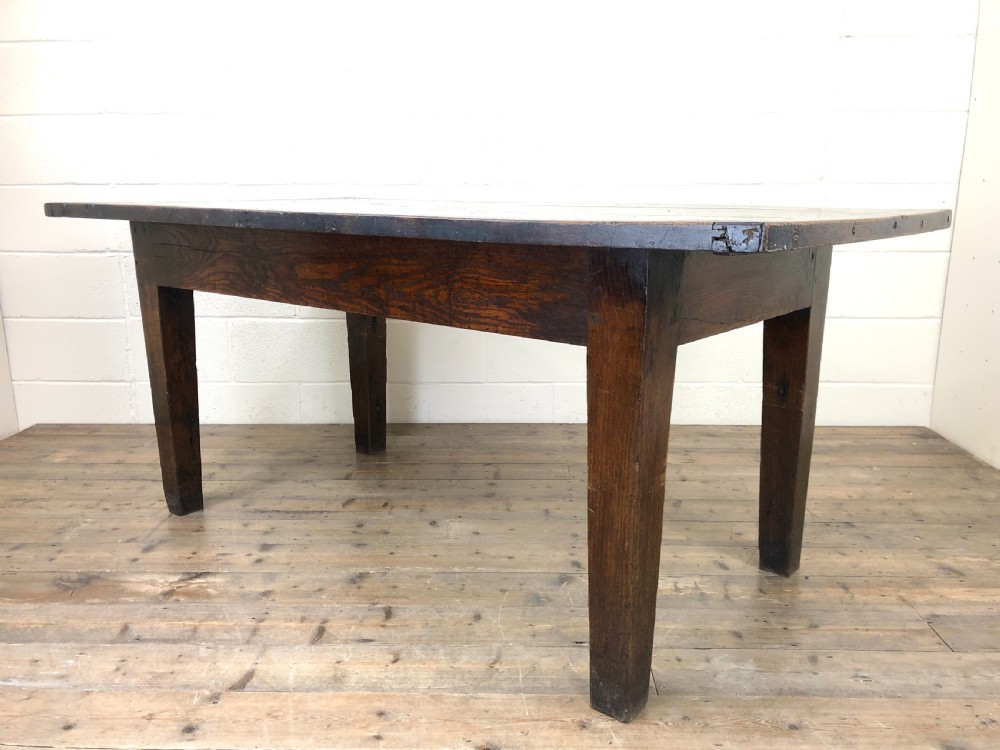 EARLY 19TH CENTURY OAK KITCHEN TABLE