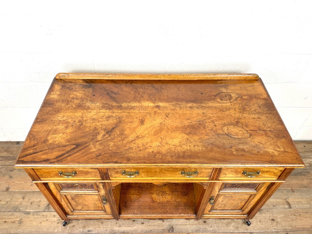 Antique Pine and Walnut Sideboard View IV