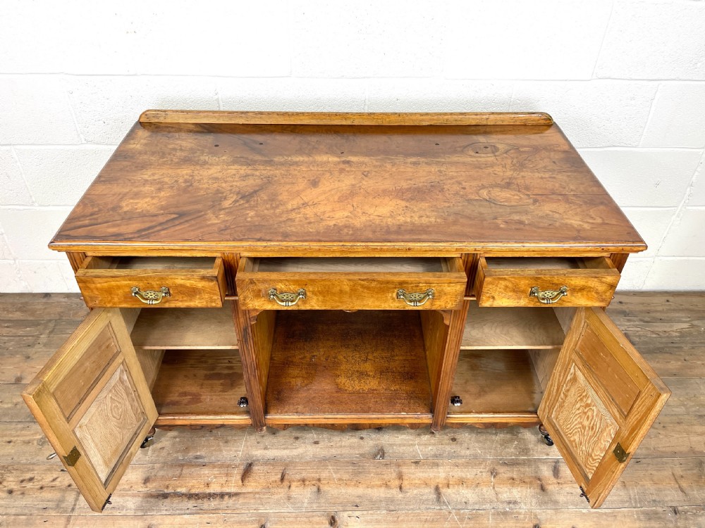 Antique Pine and Walnut Sideboard View VII