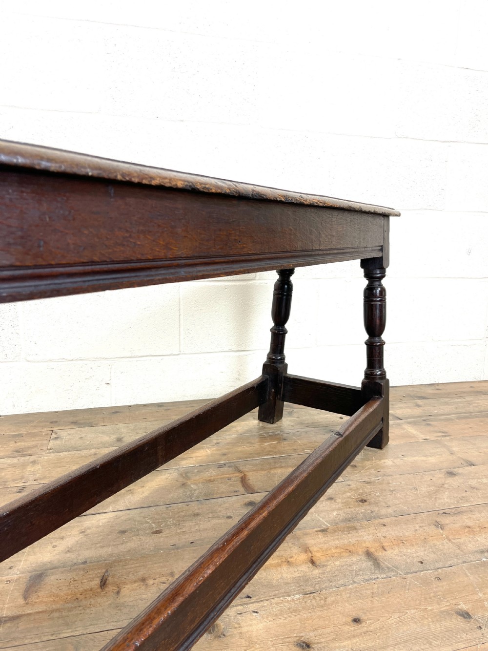 Antique 18th Century Joined Oak Bench View IV