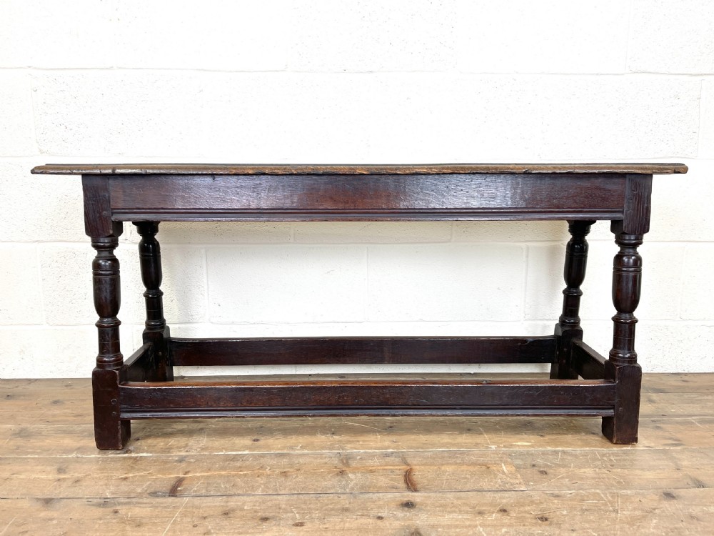 Antique 18th Century Joined Oak Bench View V