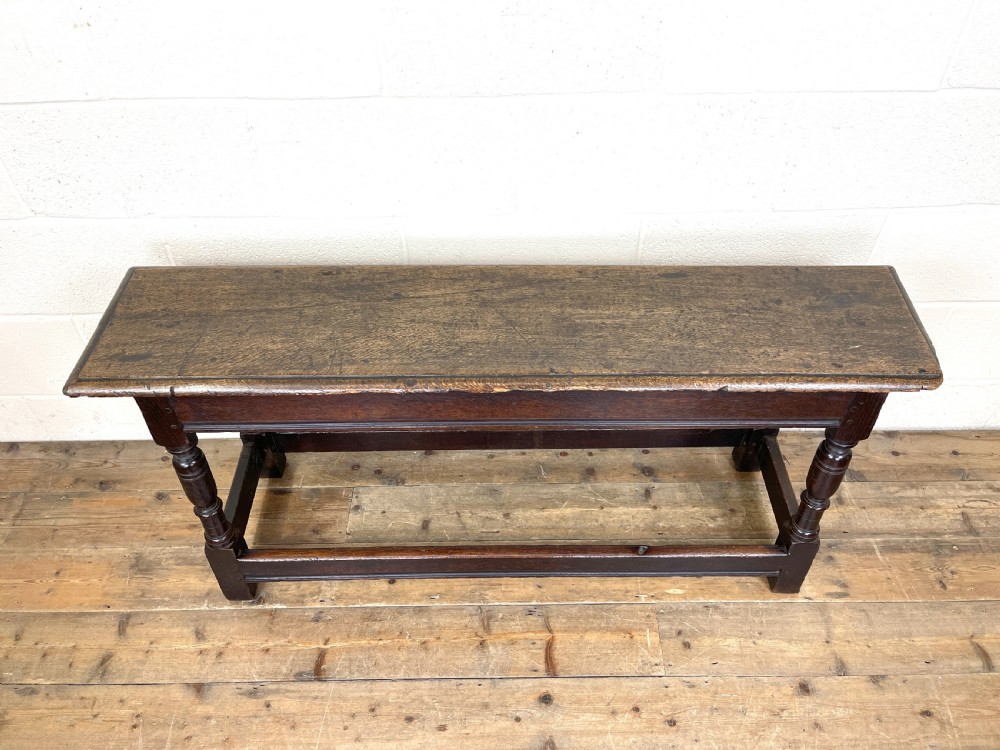 Antique 18th Century Joined Oak Bench View VI