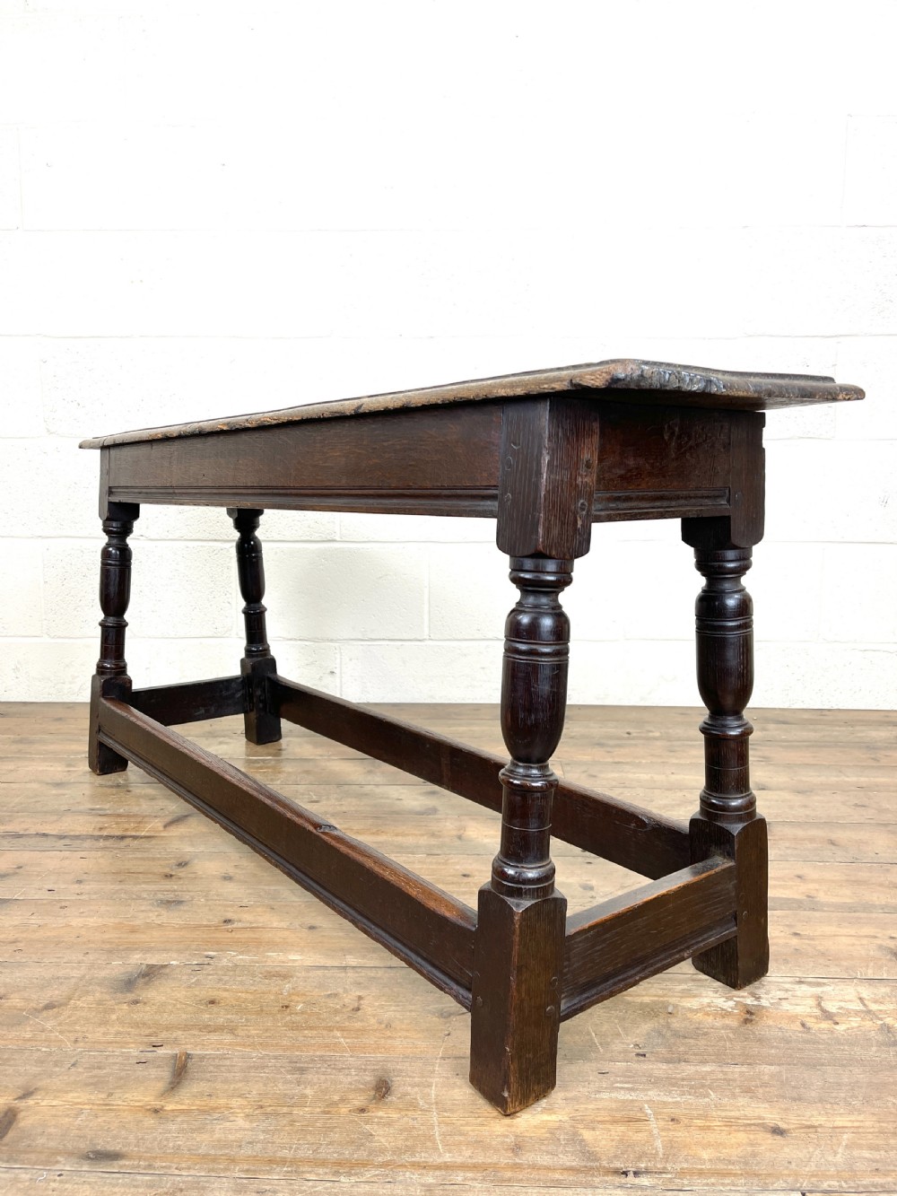 Antique 18th Century Joined Oak Bench View X