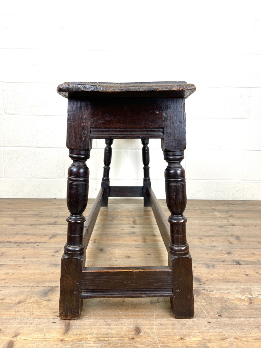 Antique 18th Century Joined Oak Bench View XII