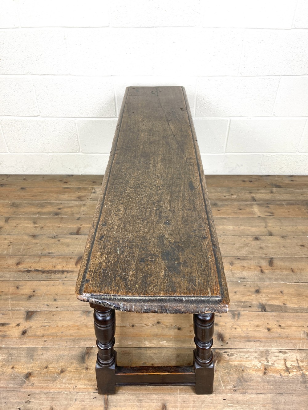 Antique 18th Century Joined Oak Bench View XIII