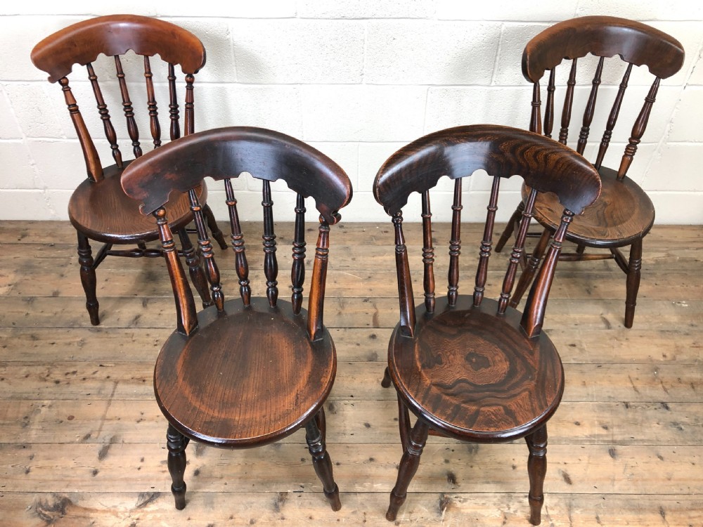 SET OF FOUR ANTIQUE PENNY DINING CHAIRS View IV