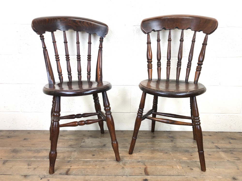 SET OF FOUR ANTIQUE PENNY DINING CHAIRS View V