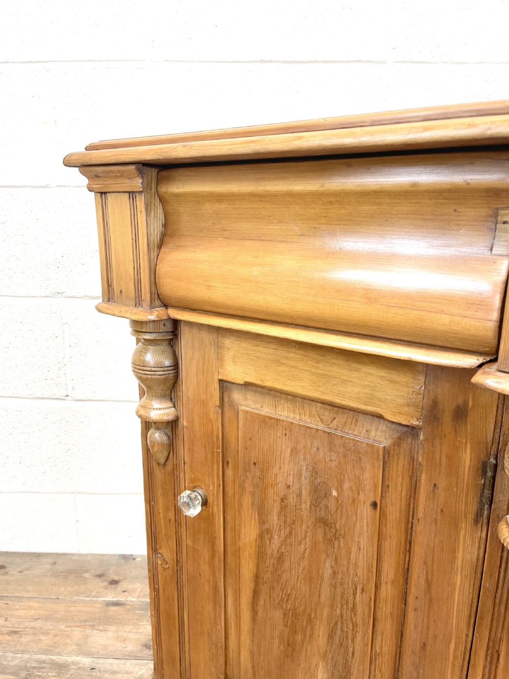 TWO SIMILAR ANTIQUE PINE BEDSIDE CUPBOARDS View IX