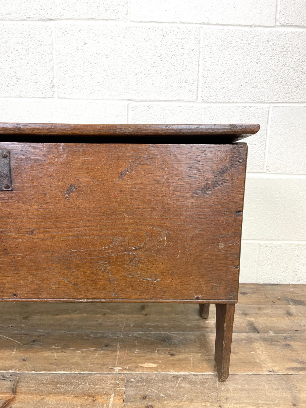 Antique Elm Six Plank Chest View III