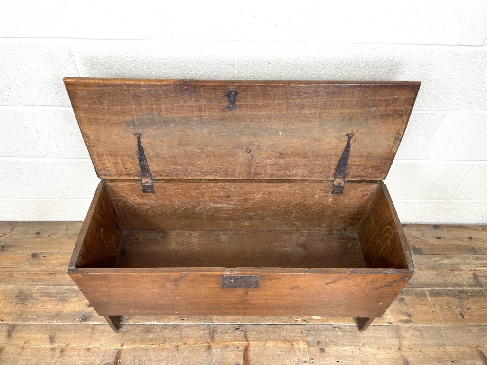 Antique Elm Six Plank Chest View VI