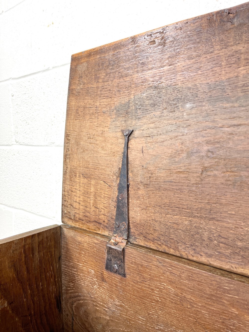 Antique Elm Six Plank Chest View VII