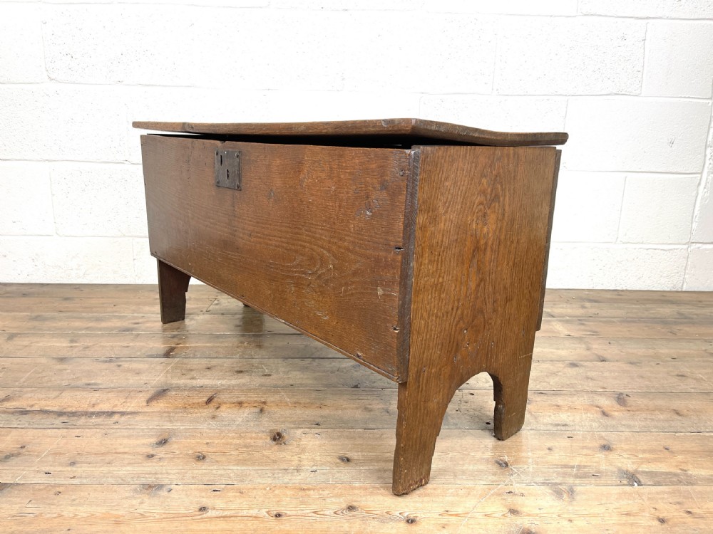 Antique Elm Six Plank Chest View X