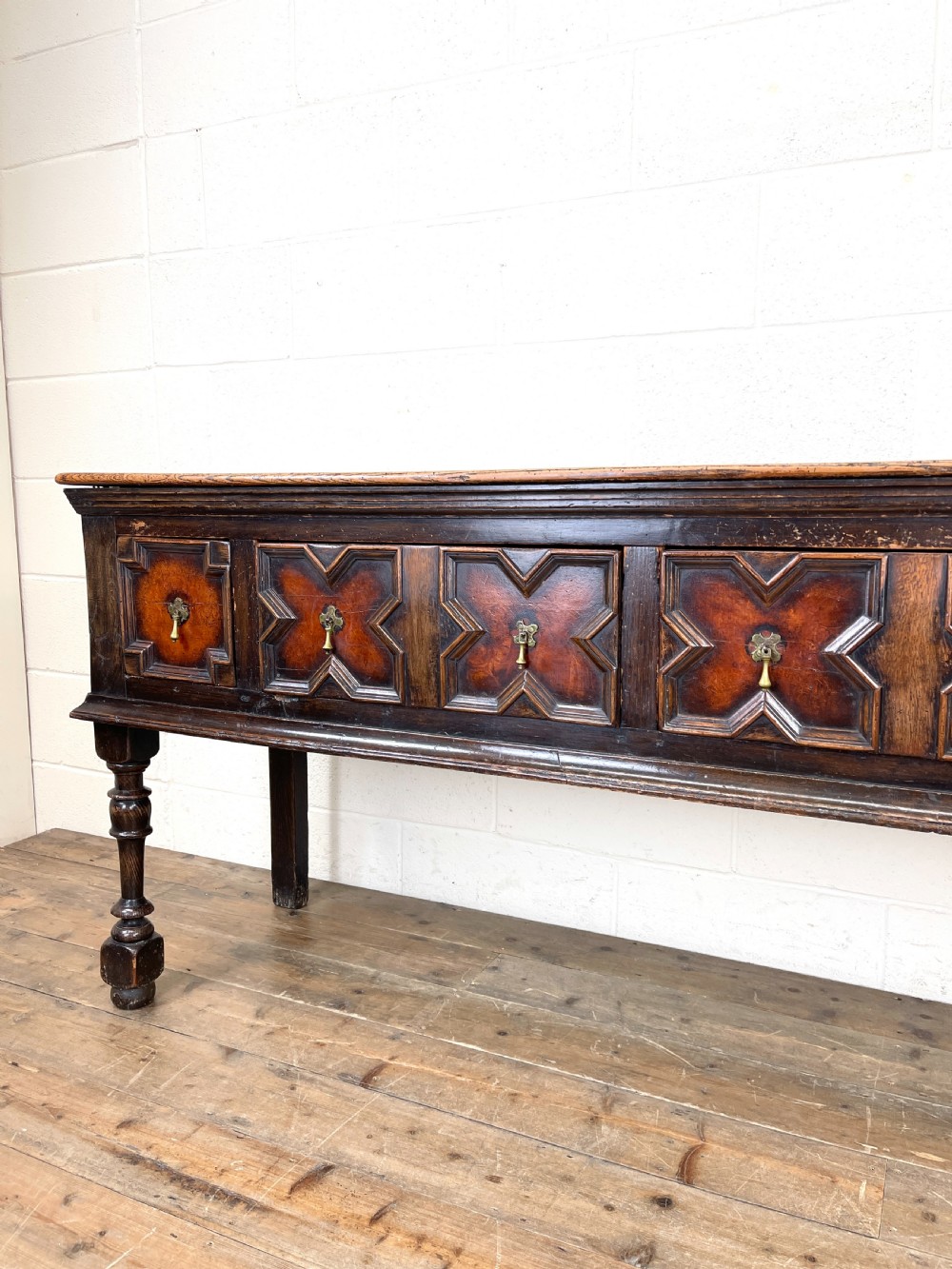 ANTIQUE 18TH CENTURY GEOMETRIC DRESSER BASE View IV