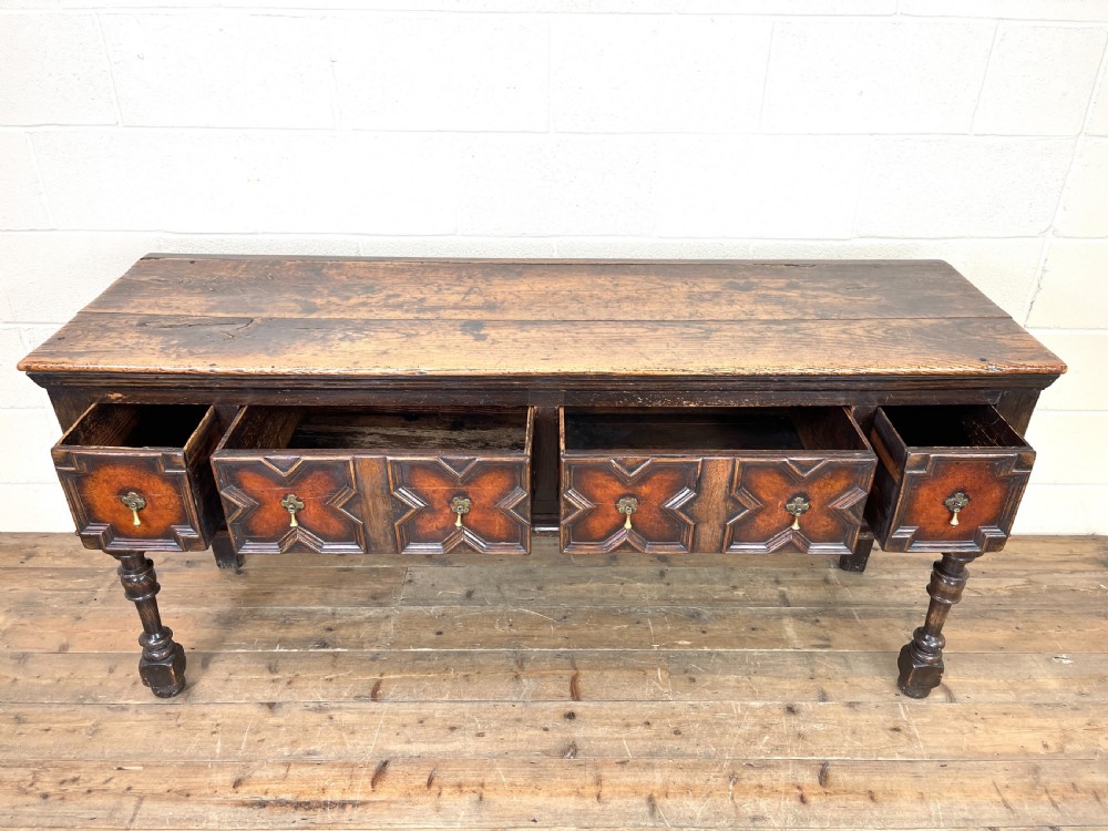 ANTIQUE 18TH CENTURY GEOMETRIC DRESSER BASE View VI