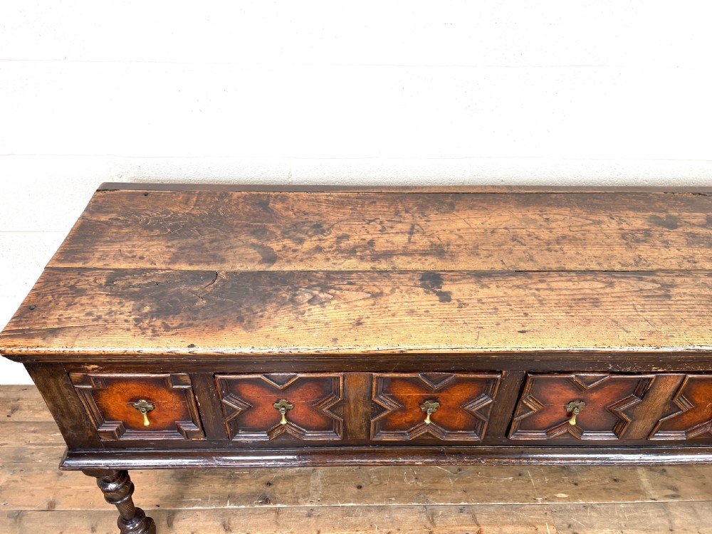 ANTIQUE 18TH CENTURY GEOMETRIC DRESSER BASE View X