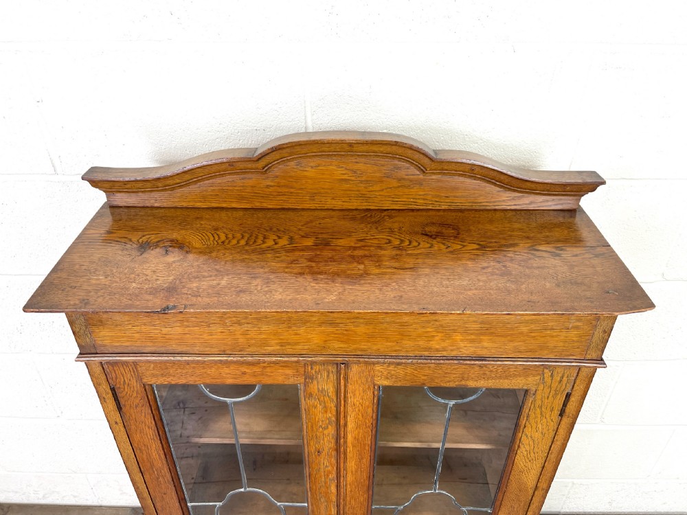 Antique Glazed Oak Display Cabinet View III
