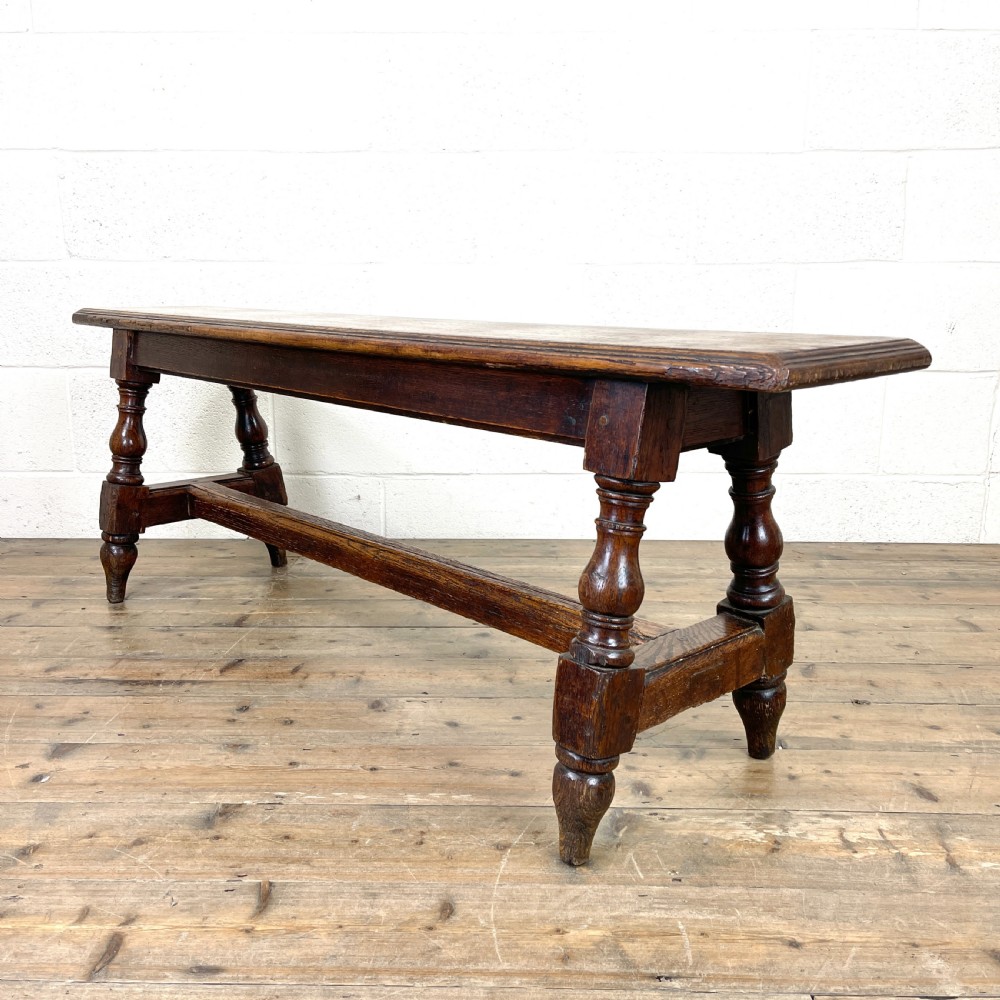 Antique Oak Refectory Bench