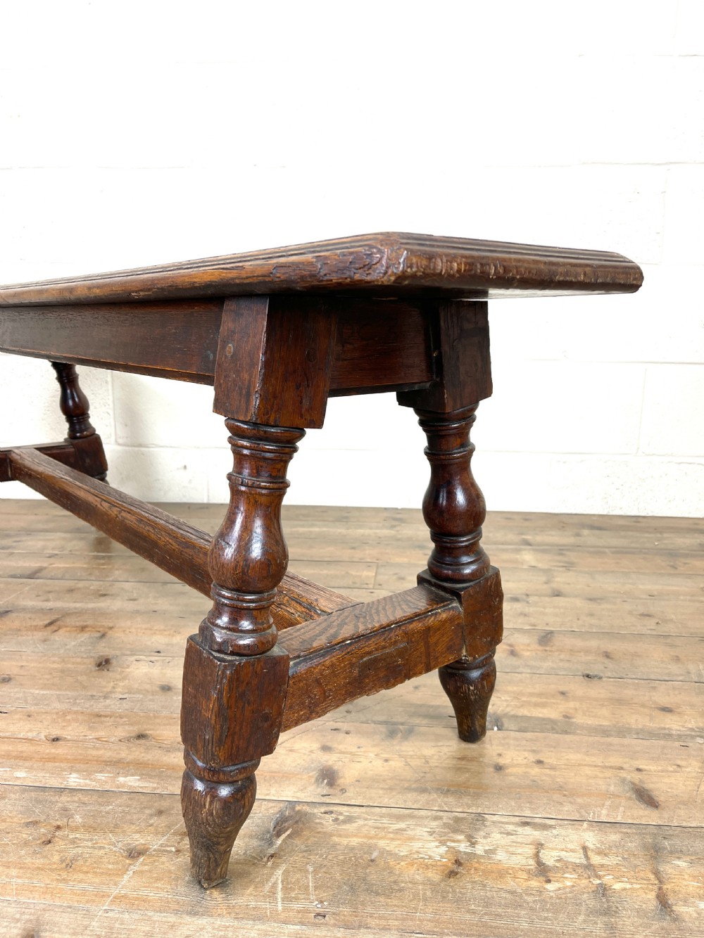Antique Oak Refectory Bench View III