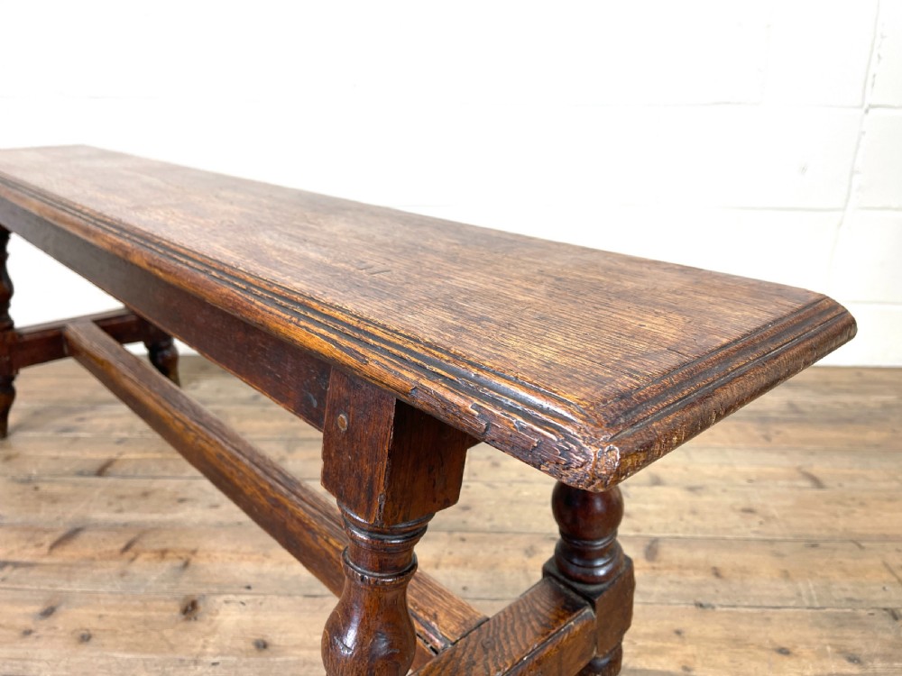 Antique Oak Refectory Bench View IV
