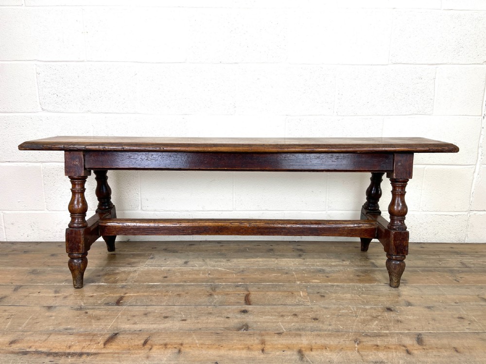 Antique Oak Refectory Bench View V