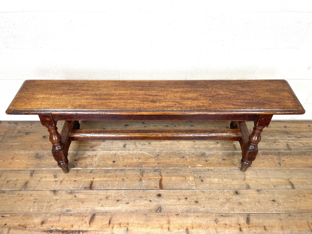 Antique Oak Refectory Bench View VI